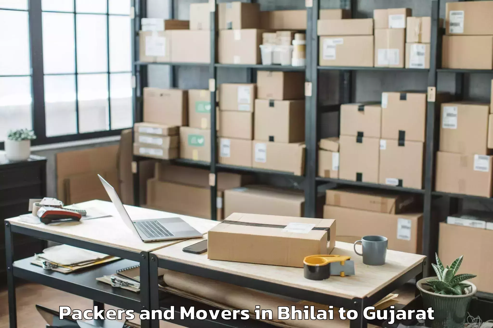 Reliable Bhilai to Kavant Packers And Movers